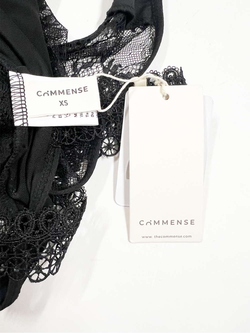 Commense Womens Black Lace Underwire Semi Sheer Lace Bustier Bodysuit Size XS - Picture 8 of 12